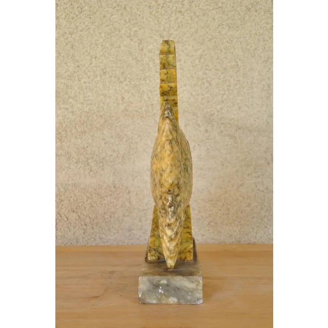 Mid 20th Century Vintage Italian Yellow/Pink Alabaster Carved Sculpture of a Fish For Sale - Image 5 of 9