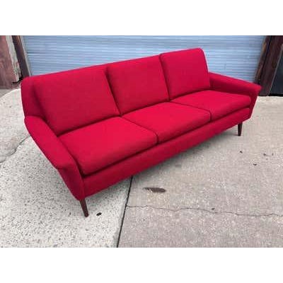 Folke Ohlsson for Dux Newly Re-upholstered Sofa! Beautiful Size and Scale. 3 Seater but with a small footprint! All new...