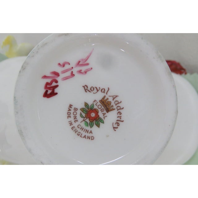 Royal Adderley Ceramic Bone China Flower Basket Figurine Made in England 5157b For Sale - Image 14 of 16