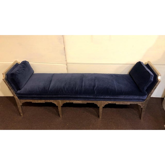 Blue Velvet Bench Chairish