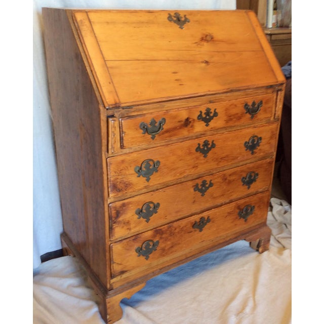 Rustic Pine Drop Front Secretary Desk Chairish