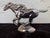 Industrial Vintage 1930s–50s Cast Metal Racehorse & Jockey Hood Ornament – Chromed Radiator Mascot For Sale - Image 3 of 8