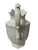 A commanding antique white ironstone ewer by C.P. Marquette Co., produced as the centerpiece of a Victorian washbowl...