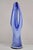 Vintage Murano Italy Mid Century Modern Blue Blown Glass Centerpiece Vase For Sale - Image 11 of 12
