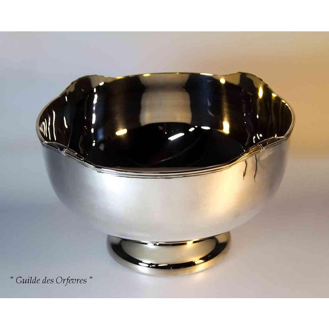 New 1990s Tiffany Silver Punch Bowl With Jubilee Applied Border For Sale - Image 9 of 12