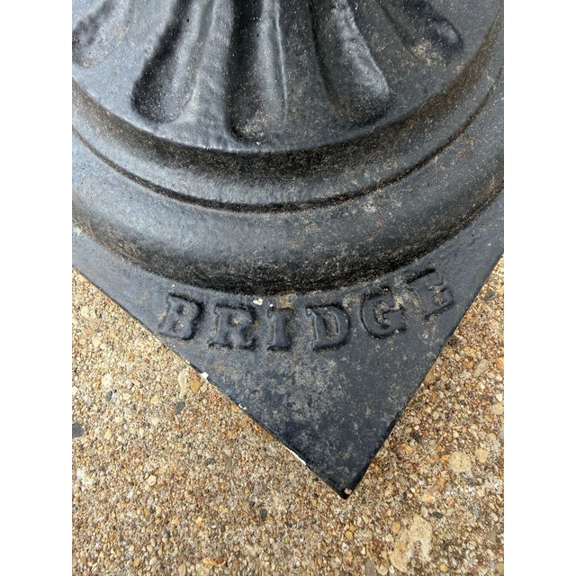 Pair of 19th C.E. Walbridge Cast Iron Garden Planters Urns With Scrolled Arms For Sale - Image 9 of 12