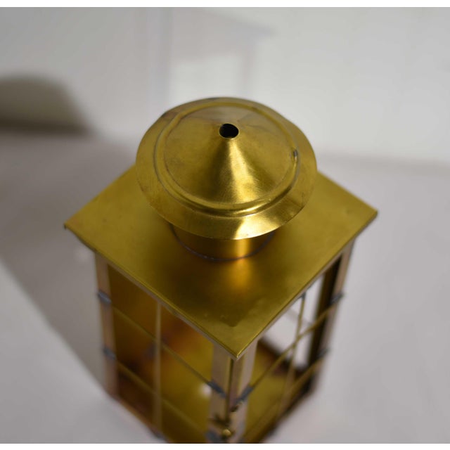 Vintage Handcrafted Decorative Metal Lantern or Wall Sconce - A Pair For Sale In Chicago - Image 6 of 14