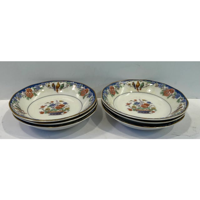 Early 20th Century Vintage French Faience Limoges Berry Bowls - Set of 6 For Sale - Image 5 of 7