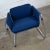 Vintage Modern Royal Blue Hopsacking & Chrome Cantilever Sling Chair For Sale - Image 6 of 13