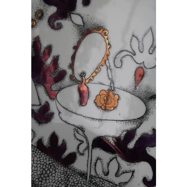 Morning 2008, painted porcelain bowl, 30х27.5х12 cm ''Morning'' is a visually striking piece of art, combining intricate...