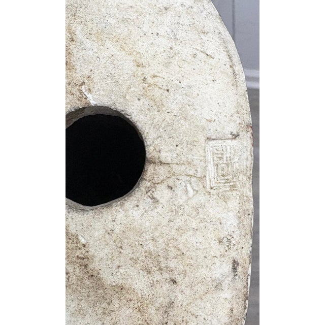 An antique Chinese "Famille Rose Immortal Figurine" sculpture. Circa 19th Century. Hand painted porcelain. Symbolizes...