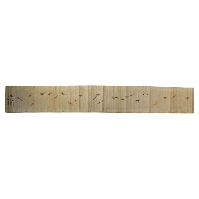 Japanese Artist, Scroll Painting Depicting Insects, Early 19th Century, Pigments on Paper For Sale - Image 5 of 5