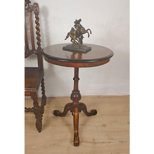Victorian Occasional Table in Carved Walnut, 1890s For Sale - Image 15 of 15