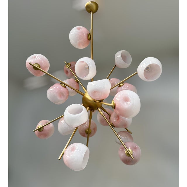 21st Century Ombre Blush Sputnik Chandelier by Fabio LTD For Sale - Image 6 of 11