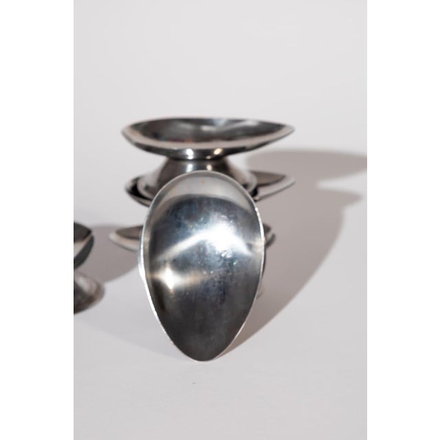 Metal Vintage French Egg Coupes- Set of 5 For Sale - Image 7 of 9