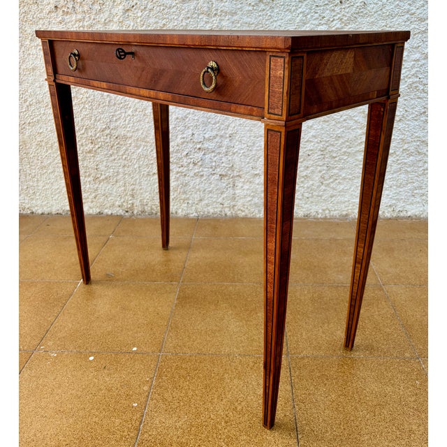 French Walnut Veneer Table, 1940s For Sale - Image 6 of 12