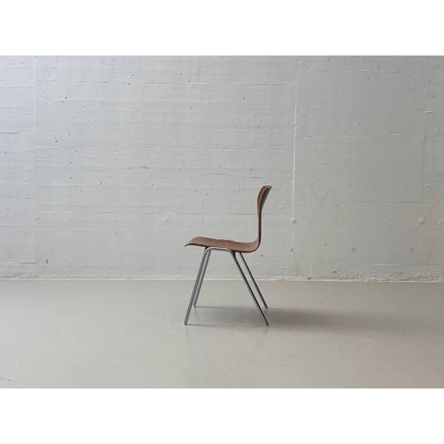Mid-Century Modern Stacking Chair with Pagholz Shell from Thur-Op-Seat, West Germany, 1970s For Sale - Image 3 of 18