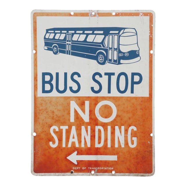 1970’s New York Bus Stop Sign For Sale