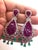 Red Bochic “Capri” Vintage Emerald, Ruby & Diamond Earrings Set In 18K Gold & Silver For Sale - Image 8 of 13