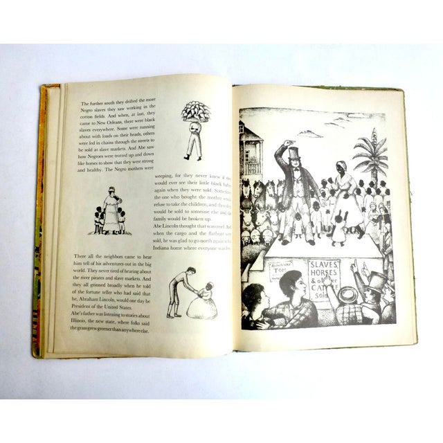 1940s 1944 Folk Art Abraham Lincoln Children's Book For Sale - Image 5 of 8