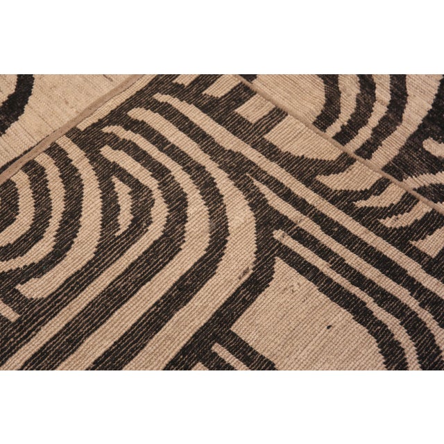 Mesmerizingly Captivating Oversized Black and White Art Deco Hollywood Regency Style Modern Area Rug, Country of Origin:...