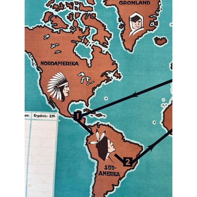 Paper Vintage German Airship Travel Poster, 1930s For Sale - Image 7 of 10