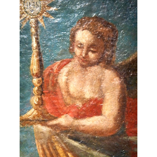 Spanish 17th Century Large Oil Painting - Jesus Savior of Man For Sale - Image 3 of 4