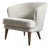 Mid-Century Scandinavian Modern Oak and Fabric Armchair with Rounded Backrest, 1960s For Sale