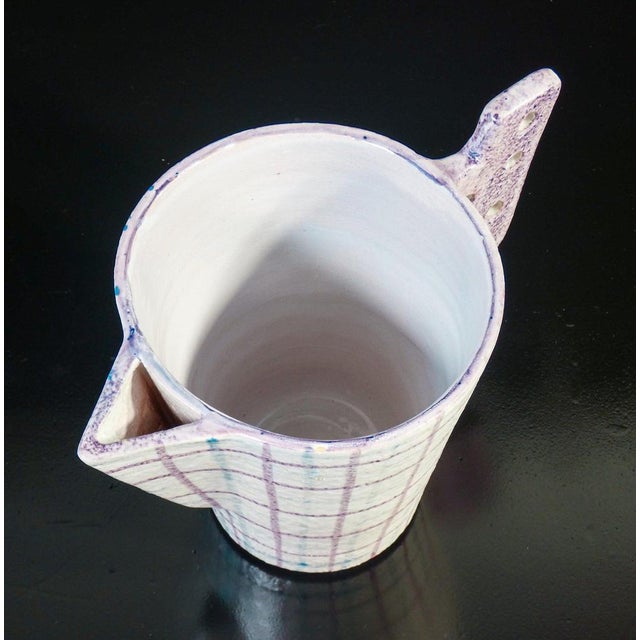 Ceramic Majolica Jug, Albisola, 1950s For Sale - Image 7 of 10