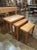 Mid-Century Modern Set of Vintage Danish Oak Nesting Tables For Sale - Image 3 of 8
