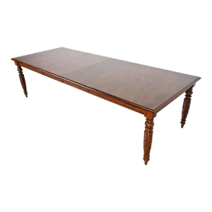 Ethan Allen British Colonial Solid Maple Extension Dining Table, Newly Refinished