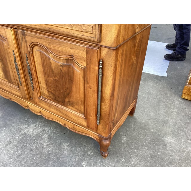 Auburn 19th C. French Cherry Buffet W/ Marble Top For Sale - Image 8 of 10