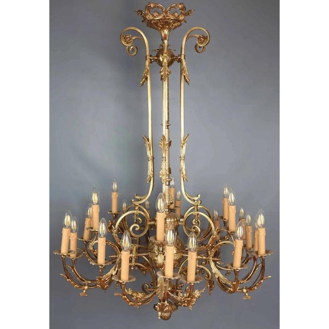 Antique 24-Light Castle Chandelier For Sale - Image 9 of 11