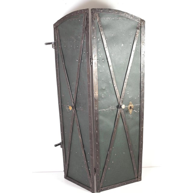 Industrial Antique Iron Clad Folding Door, Bohemia, 1760s For Sale - Image 3 of 18