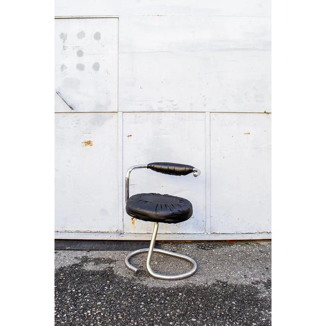 Black Cobra Chairs by Giotto Stoppino, 1970, Set of 6 For Sale - Image 8 of 8