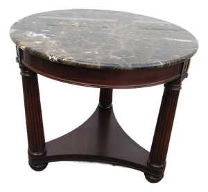 Henkel Harris Mahogany Empire Rare Marble End Table