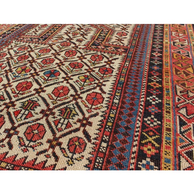 Antique Shirvan Prayer Rug with All-Over Floral Design and Geometric Borders. Keivan Woven Arts / rug S12-1208, country of...