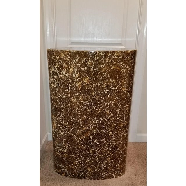 1970s Enrique Garcel Lacquered Coconut Shell Pedestal For Sale - Image 5 of 5
