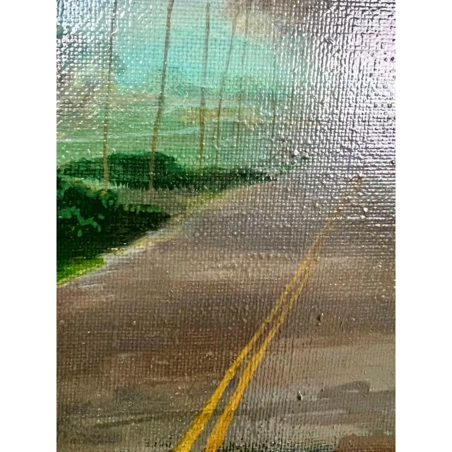 Green Alex Bloch Quiet Country Road Oil on Canvas Signed & Framed 2000' S For Sale - Image 8 of 16