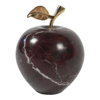 Vintage Stone Apple Paper Weight For Sale