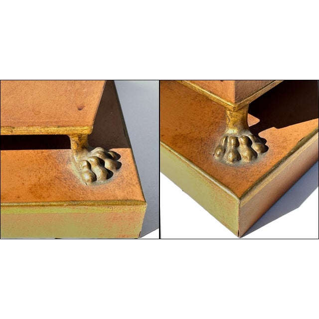 1930s Camard-Dimer Antique French Tin Tole Topiary Cache Pot Stacked Planters - a Pair For Sale - Image 5 of 7