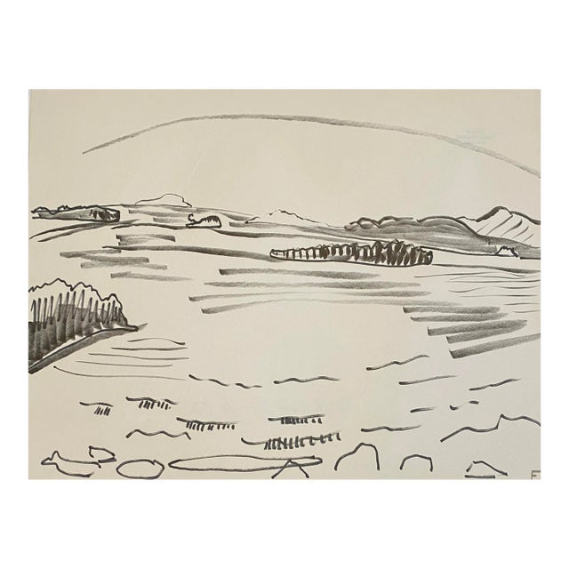 1985 Frank Wallace South Hero Beach Vermont Drawing For Sale