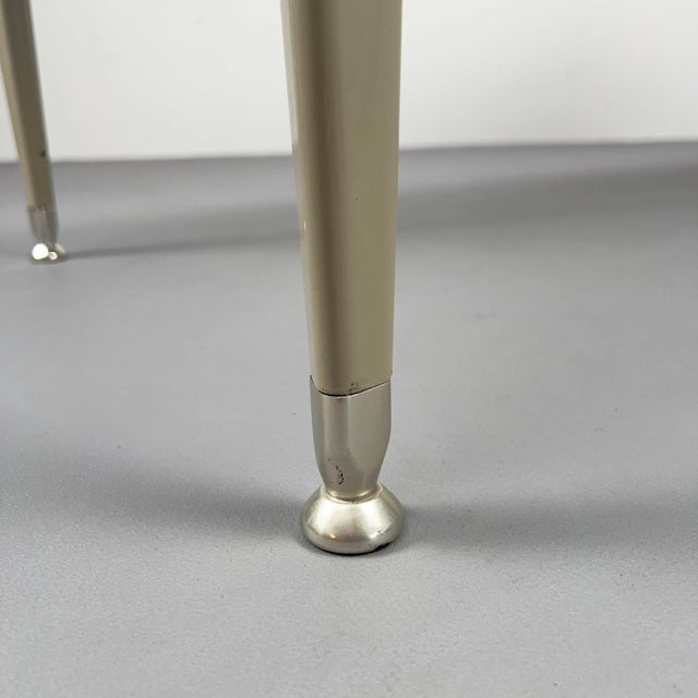 Blue Pastel Blue Metal Desk with Grey Legs by Georg Leowald for Pohlschröder, Germany, 1950s For Sale - Image 8 of 9