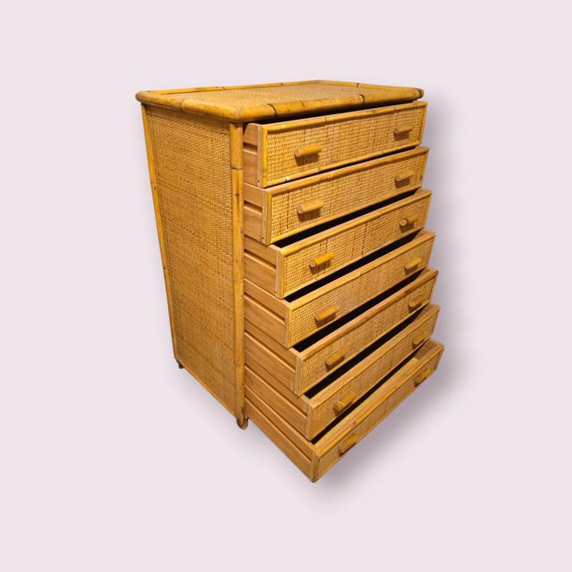 Boho Chic Chest of Drawers, 1970s For Sale - Image 3 of 7