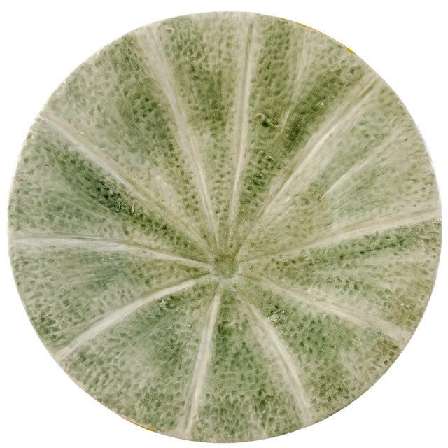 Mid-Century Modern Vintage Bordallo Pinheiro Cantaloupe Melon Plates-Set of 2 For Sale - Image 3 of 3