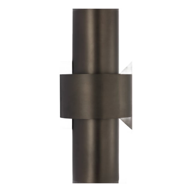 Julie Neill for Visual Comfort Signature Chalmette Medium Layered Sconce in Aged Iron For Sale