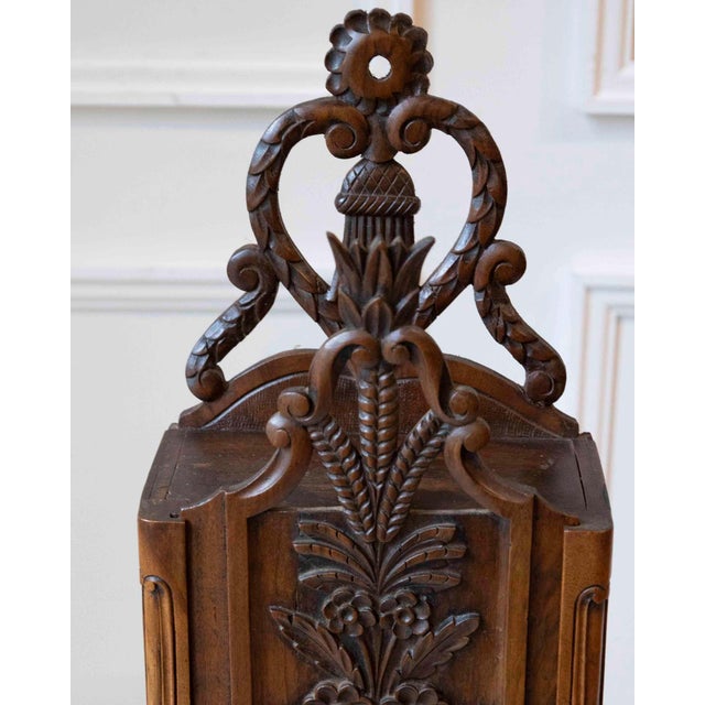 Late 18th Century Provençal Fariniero in Carved Walnut, Late 18th Century For Sale - Image 5 of 11