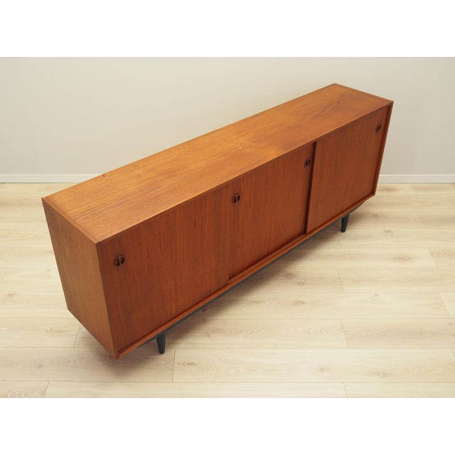 Orange Danish Teak Sideboard, 1970s For Sale - Image 8 of 13