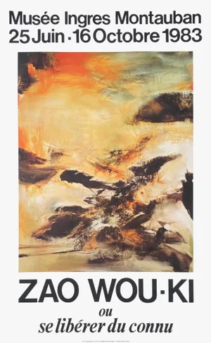 1983 Zao Wou-Ki Musée Ingres Montauban Exhibition Poster