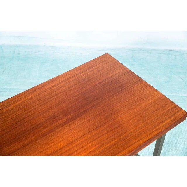 Brown Vintage Teak Side Table, 1960s For Sale - Image 8 of 13